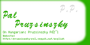 pal pruzsinszky business card